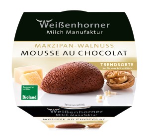 Mousse au Chocolat Marzipan Walnuss